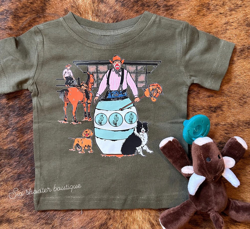 Rodeo clown kids tee