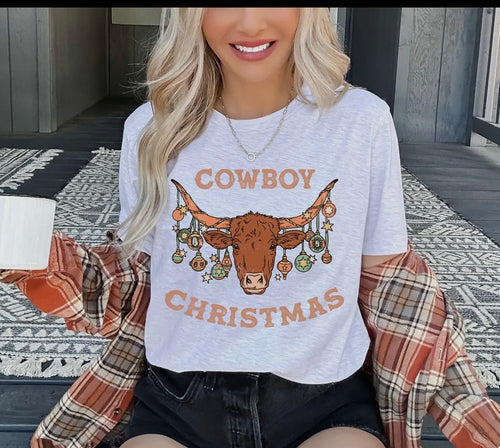 Cowboy Christmas tee (sale)