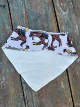 Load image into Gallery viewer, Bronc riding baby drool bandanna