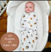 Load image into Gallery viewer, Better in boots baby swaddle