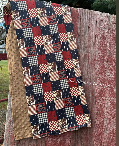 Yeehaw baby Minky blanket