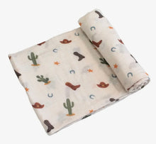 Load image into Gallery viewer, Western baby swaddle blanket