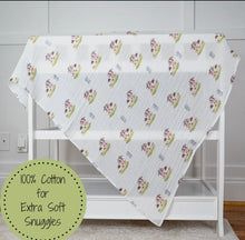 Load image into Gallery viewer, Moo moo baby swaddle blanket