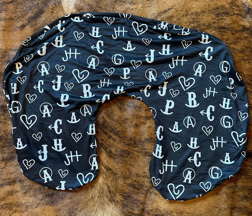 Black brands baby boppy pillow cover