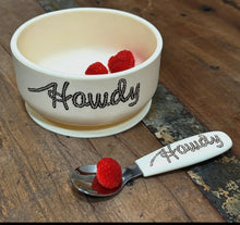 Load image into Gallery viewer, Howdy kids suction bowl spoon set