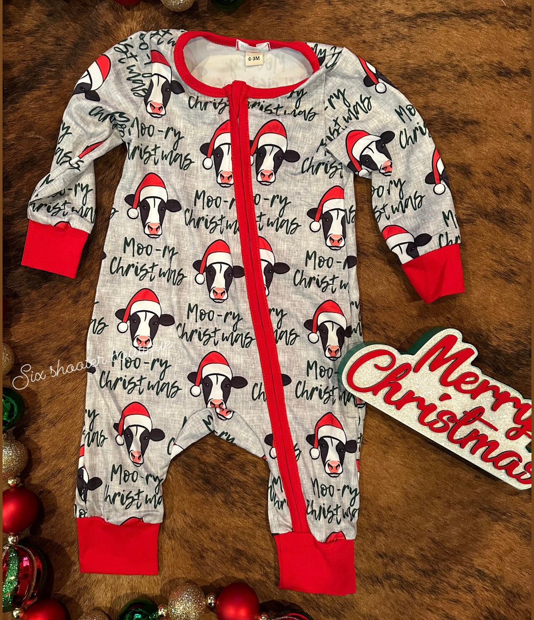 Mooey Christmas baby sleeper (sale)