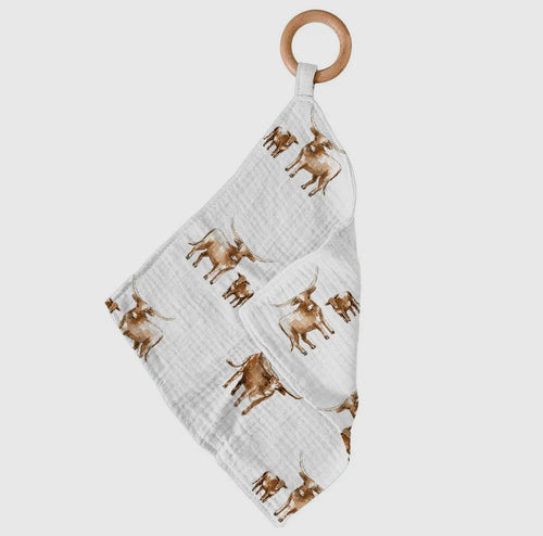 Longhorn teether / mini blanket
