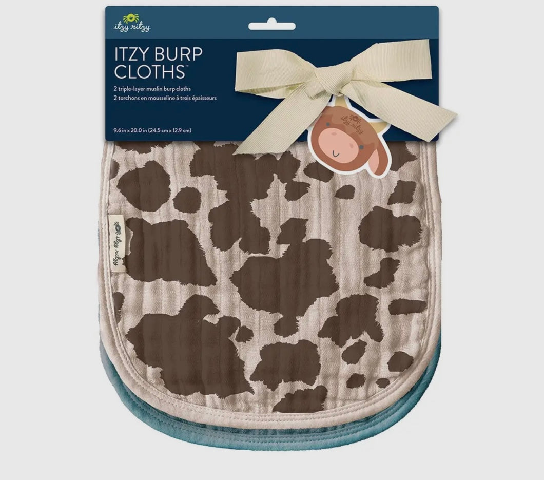 Giddy up baby burp cloth set