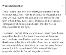 Load image into Gallery viewer, A little horse finger puppet book