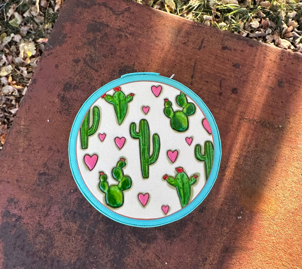 Cactus heart mini jewelry box