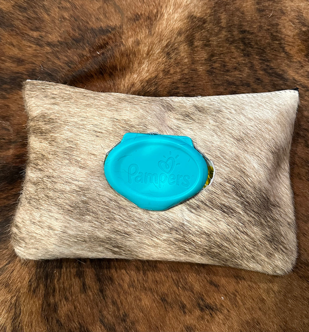 Cowhide baby wipes case