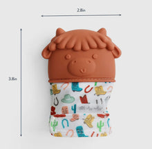 Load image into Gallery viewer, Highland cow teething mitt
