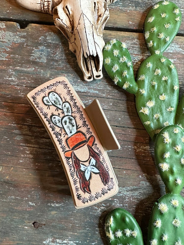 Cowgirl cactus claw hair clip (sale)