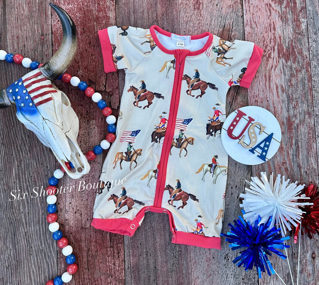 Freedom rider American baby romper (sale)