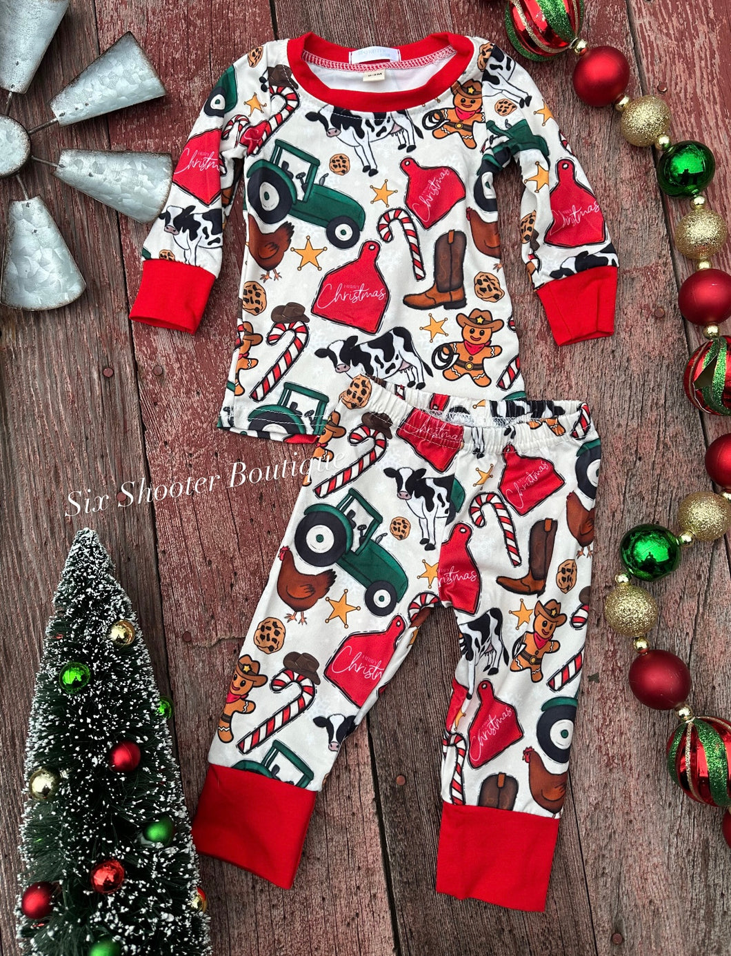 Christmas on the farm pj set