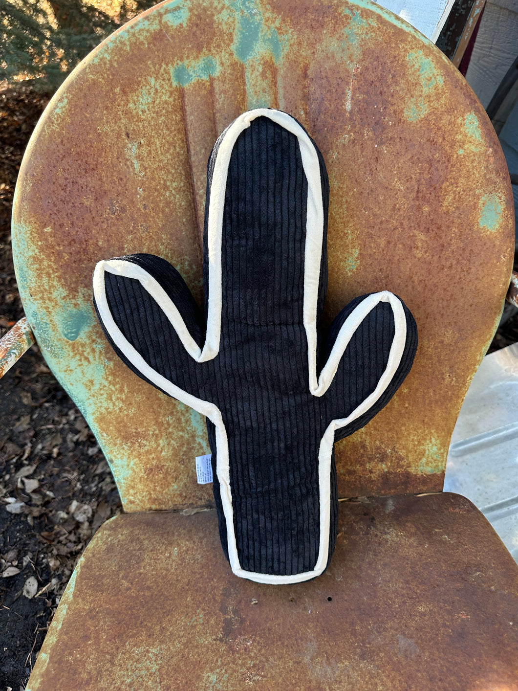 Black cactus pillow