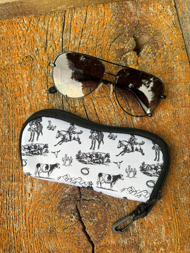 White western life sunglasses case