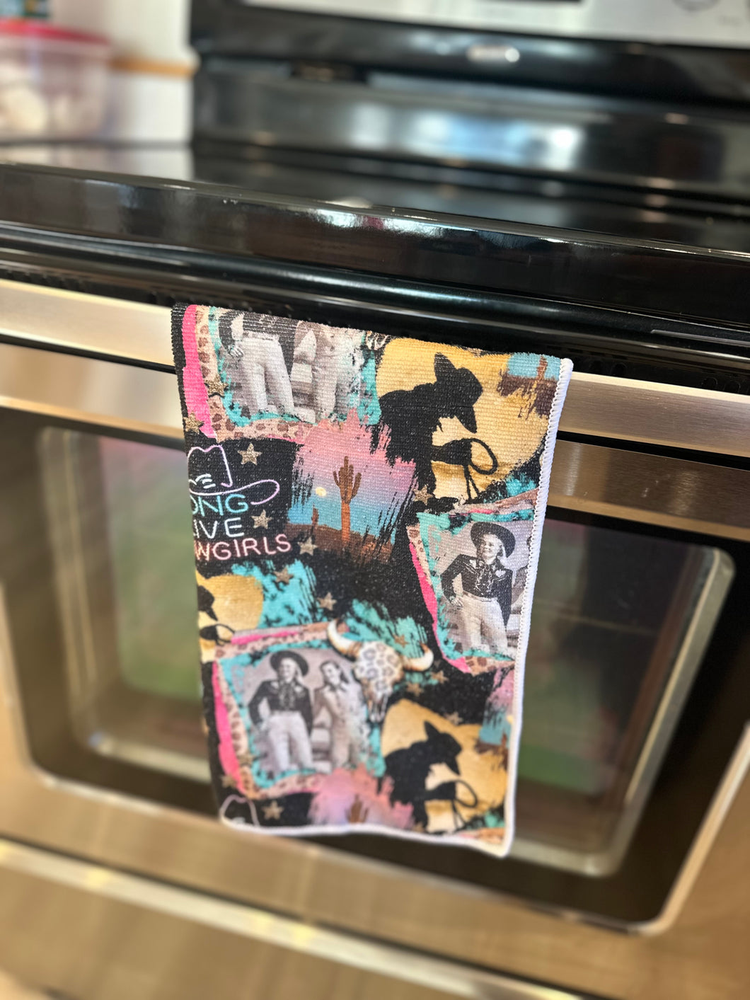 Long live cowgirls hand towel