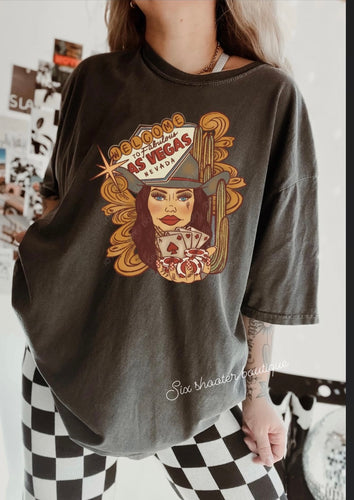 Vegas cowgirl tee (sale)