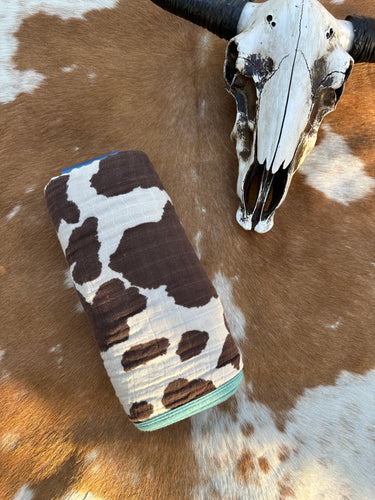 Cowprint baby muslin cotton blanket