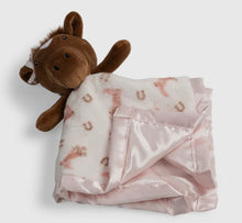 Load image into Gallery viewer, Blooming boot horse baby security blanket