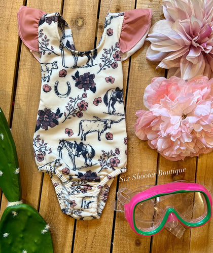 Cowgirl life swim suit