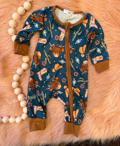 Boho cowgirl highlander baby sleeper (sale)