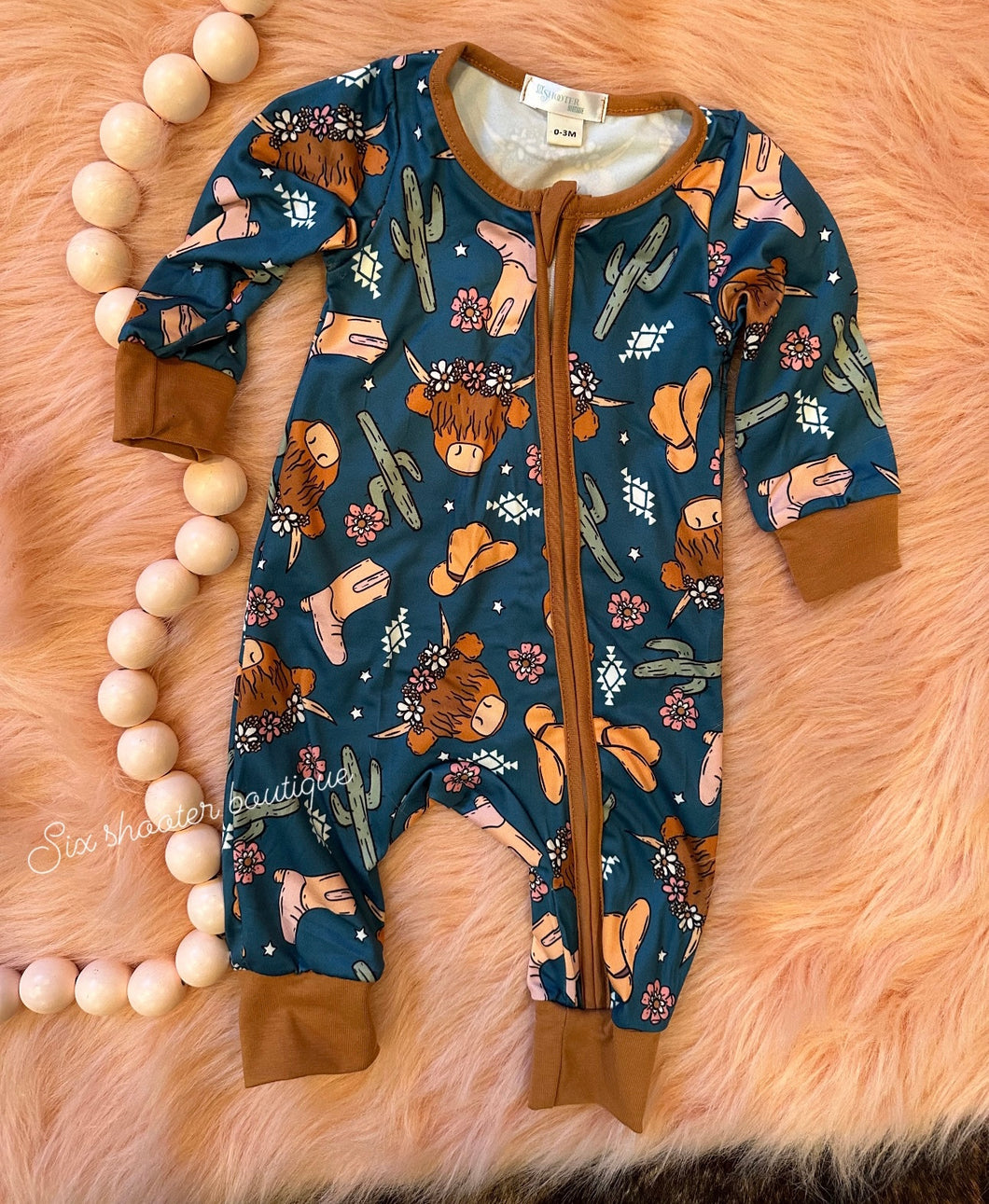 Boho cowgirl highlander baby sleeper (sale)