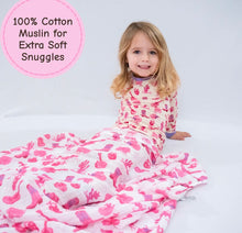 Load image into Gallery viewer, Let’s go girls baby muslin swaddle blanket