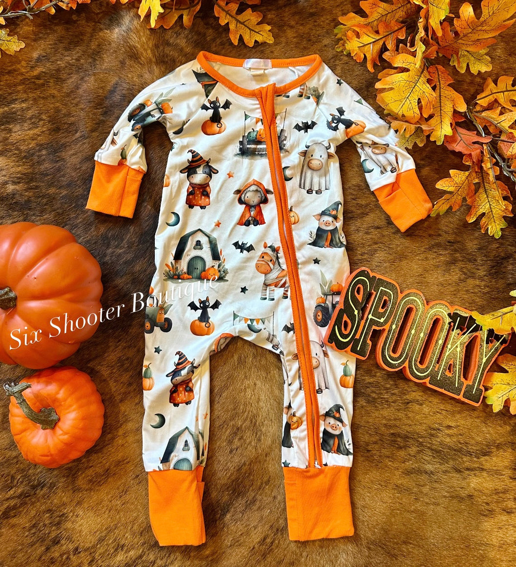 Halloween on the farm baby sleeper