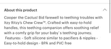 Load image into Gallery viewer, Cactus teether