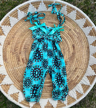 Load image into Gallery viewer, Turquoise life bow romper