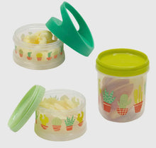 Load image into Gallery viewer, Happy cactus twist and snack container for on the go!