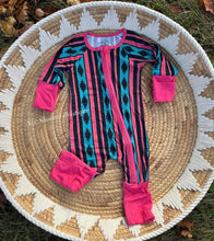 Load image into Gallery viewer, Retro cowgirl baby Bamboo sleeper