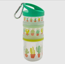 Load image into Gallery viewer, Happy cactus twist and snack container for on the go!