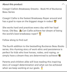 Cowgirl Callie’s breakaway dream book