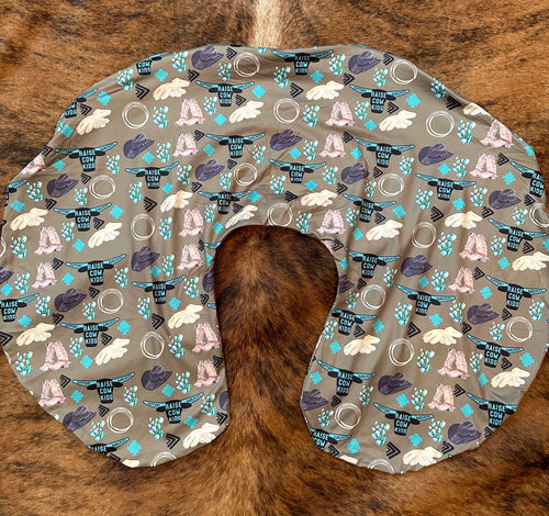 Raise cow kids baby boppy pillow cover