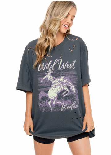 Wild West distressed tee