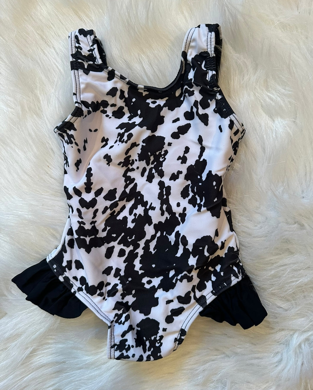 Little girls cowprint swim suit (sale)