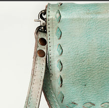 Load image into Gallery viewer, Turquoise leather wallet /purse
