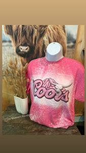 Pink coors cowskull tee