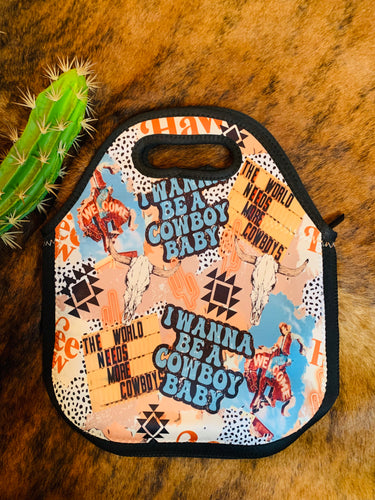 I wanna be a cowboy lunch bag