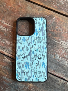 Turquoise cowgirl iPhone 13 pro case