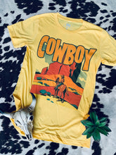Load image into Gallery viewer, Yellow cowboy tee