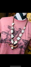 Load image into Gallery viewer, White slab steerhead necklace