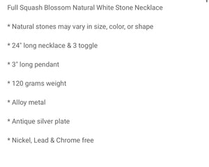 Natural white stone squash necklace