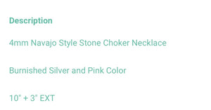 Pink bar choker necklace