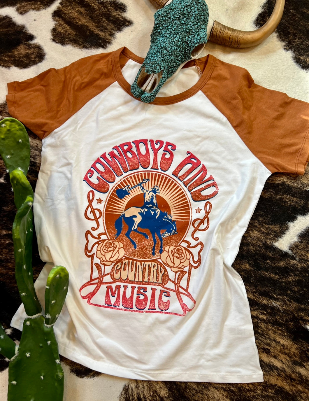 Cowboys and country music tee