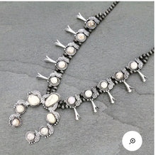 Load image into Gallery viewer, Natural white stone squash necklace