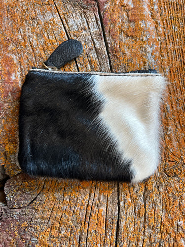 Hair on hide coin purse